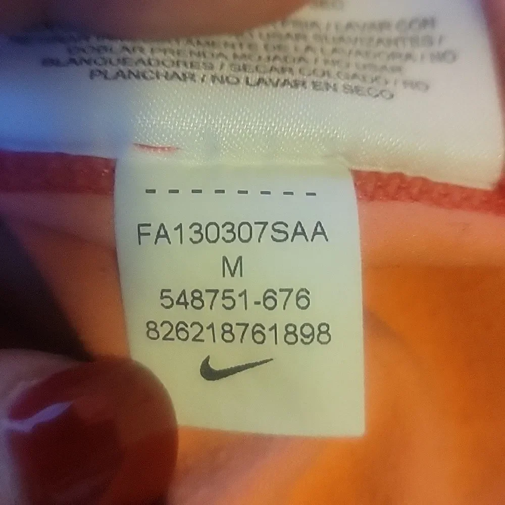 Nike Dry Fit 1/2 zip, size M